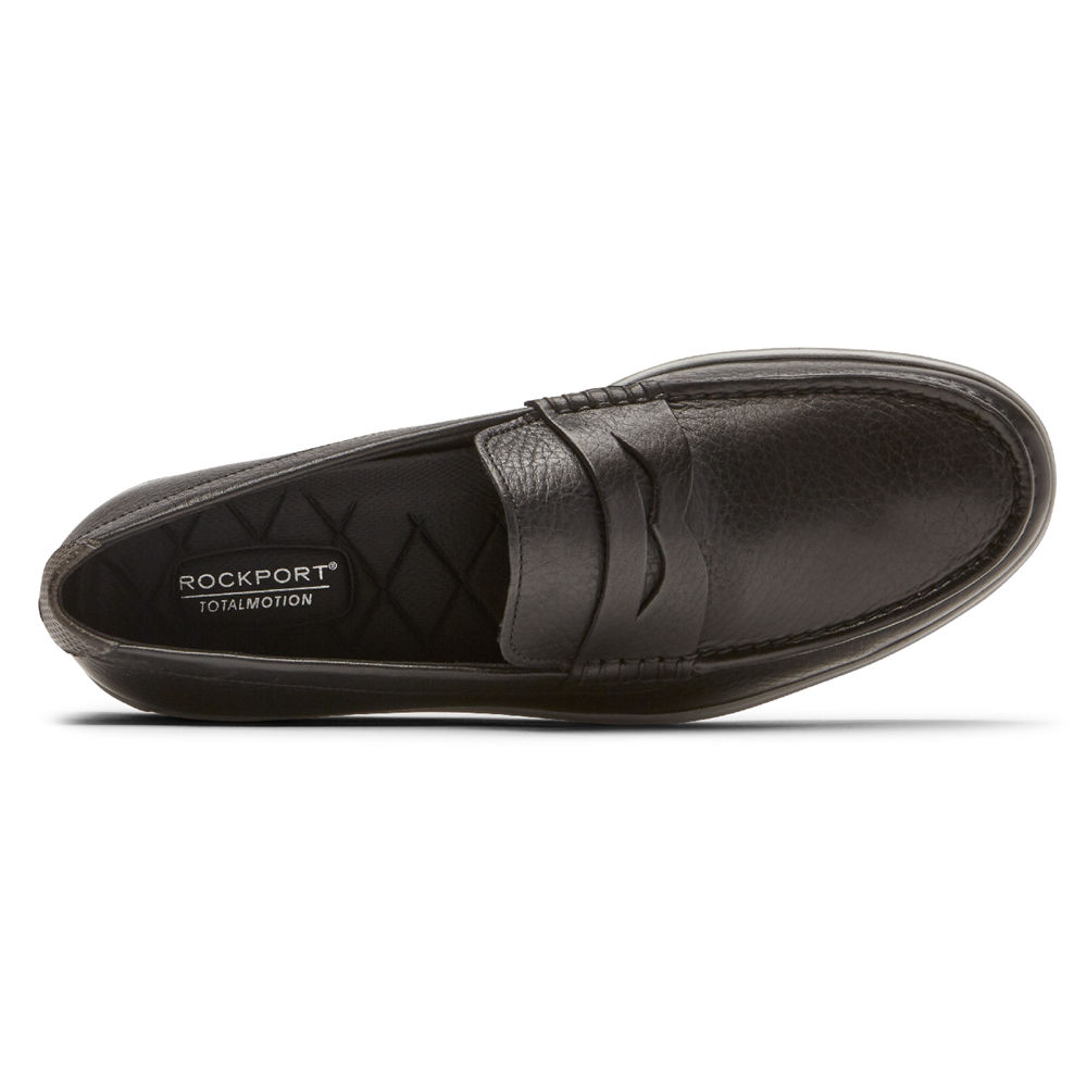 Rockport Mens Loafers Black - Total Motion Lite Penny - UK 012-JKPUDO